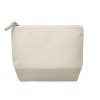 Bicolour cotton cosmetic bag in Grey