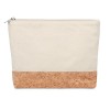 Cork & cotton cosmetic bag in Brown