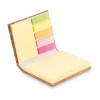 Cork sticky note memo pad in Brown
