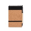 A6 Cork notepad with pen in Black