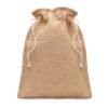 Small jute gift bag 14 x 22 cm in Brown