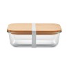 Glass lunchbox with bamboo lid in White