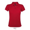 PRIME WOMEN POLYCOTTON POLO in Red