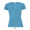 SPORTY WOMEN T-SHIRT POLYES in Blue