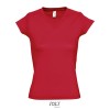 MOON WOMEN'S V-NECK T-SHIRT in Red