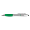 Curvy Stylus Ballpen in silver-and-green