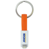 2-in-1 Keyring Charging Cable in Orange