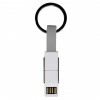 4-in-1 Keyring Charging Cable in Silver