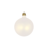 Glass Christmas Baubles in White