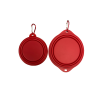 Collapsible Silicone Dog Bowl in Red