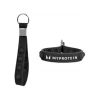 Fidget Popper Silicone Strap Keyring in Black