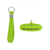 Fidget Popper Silicone Strap Keyring in Green