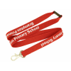 Flat Ribbed Lanyards in Red