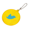 Round Hard Reflective Keyrings in Yellow