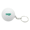 Stress Golf Ball Keyring in White