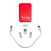 Travel Charging Set with Phone Stand in Red