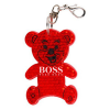 Teddy Hard Reflective Keyrings in Red