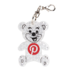 Teddy Hard Reflective Keyrings in White