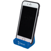 Mop Topper Phone Stand in blue-phone