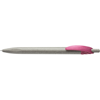 Re-Pen Push Ballpen (Light and Grey) in pink