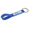 Silicone domed keyring in blue