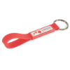 Silicone domed keyring in red