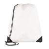 Pegasus Plus Promotional Polyester Drawstring Bag in White