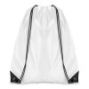 White Coloured Trim Pegasus Drawstring Bag in Black
