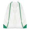 White Coloured Trim Pegasus Drawstring Bag in Green