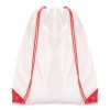 White Coloured Trim Pegasus Drawstring Bag in Red