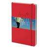 Classic Large Hard Cover Notebook - Ruled in red
