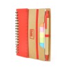 3 In 1 Natural Notebook in Red