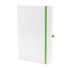 A5 White Notebook in green