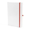 A5 White Notebook in red