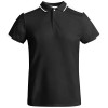 Tamil short sleeve men's sports polo in Solid Black