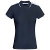 Tamil short sleeve women's sports polo in Navy Blue