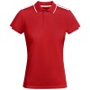 Tamil short sleeve women's sports polo in Red