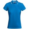 Tamil short sleeve women's sports polo in Royal Blue