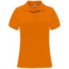 Monzha short sleeve women's sports polo in Fluor Orange