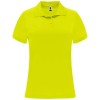 Monzha short sleeve women's sports polo in Fluor Yellow