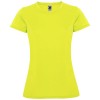 Montecarlo short sleeve women's sports t-shirt in Fluor Yellow