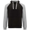 Badet unisex two-tone hoodie in Solid Black