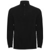 Himalaya men's quarter zip fleece jacket in Solid Black