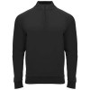 Epiro long sleeve unisex quarter zip sweatshirt in Solid Black