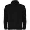 Luciane men's full zip fleece jacket in Solid Black