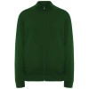 Ulan unisex full zip sweater in Bottle Green