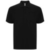 Centauro Premium short sleeve unisex polo in Solid Black