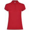 Star short sleeve women's polo in Red
