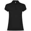 Star short sleeve women's polo in Solid Black