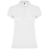 Star short sleeve women's polo in White